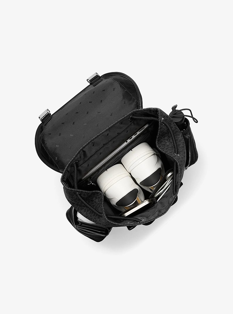 Hudson Logo Backpack in BLACK | Michael Kors