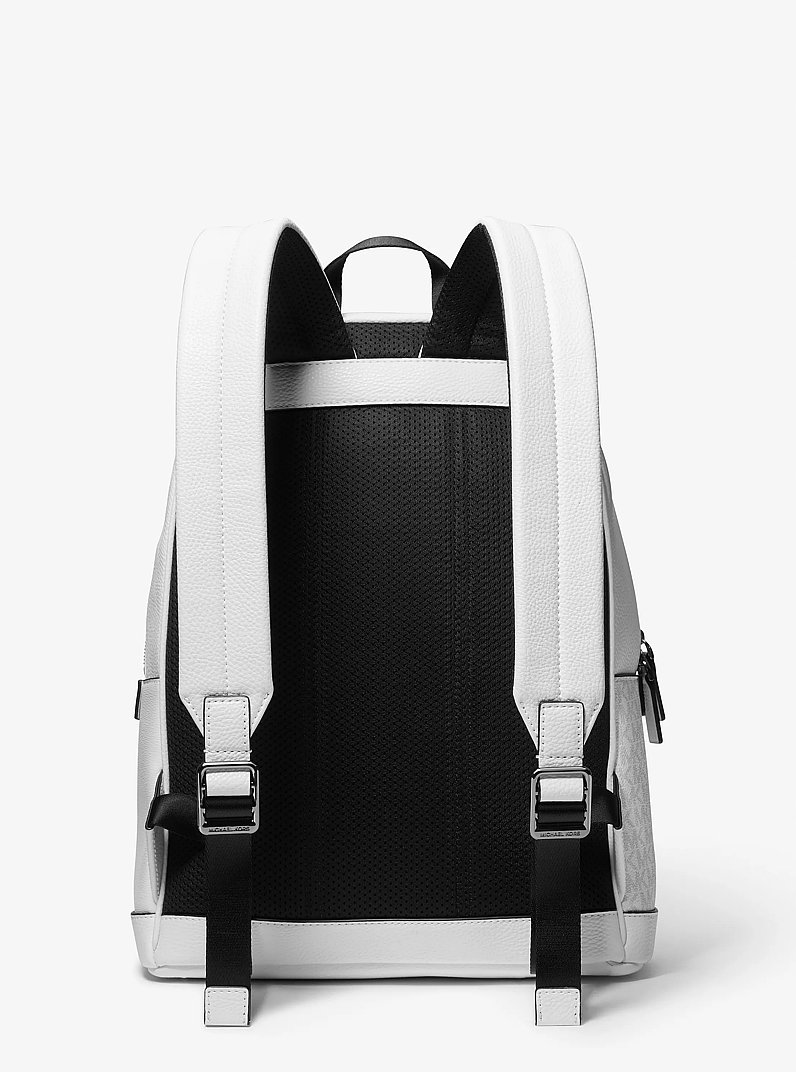 Cooper Logo and Striped Backpack in WHITE/BLACK | Michael Kors