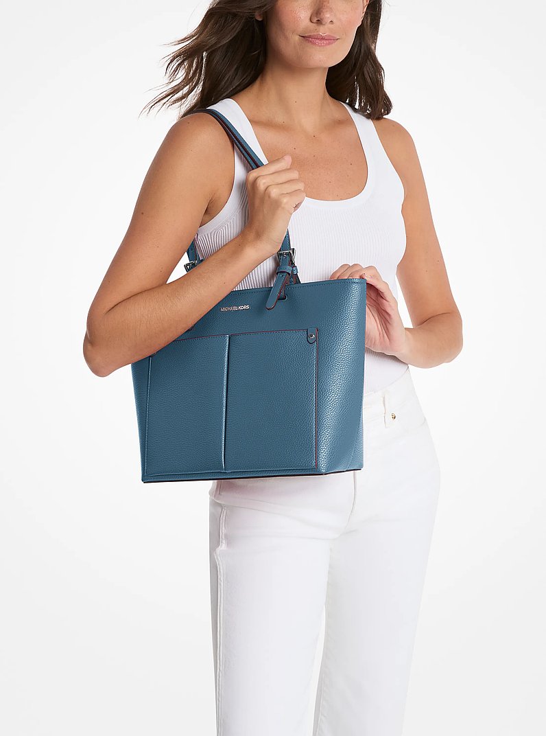 Jet Set Medium Pocket Tote Bag in CORNFLOWER | Michael Kors