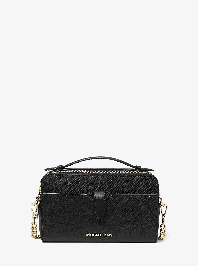 Jet Set Medium Saffiano Leather Smartphone Double-Zip Crossbody