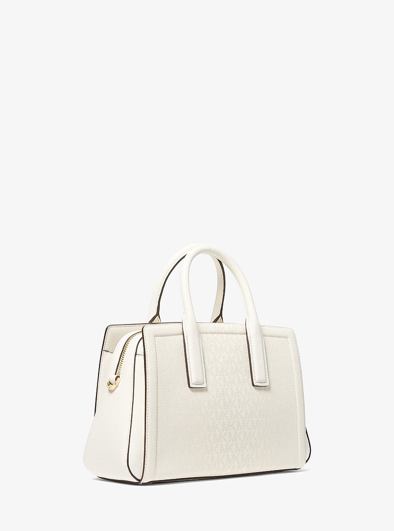 Henkeltasche Laila Small mit Signature-Logomuster in EGGSHELL | Michael Kors