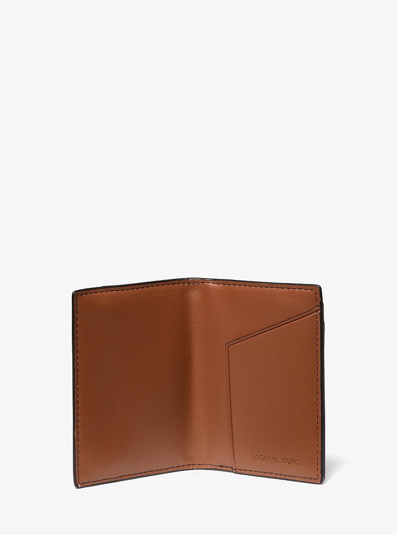 Hudson Pebbled Leather Bifold Wallet in LUGGAGE | Michael Kors