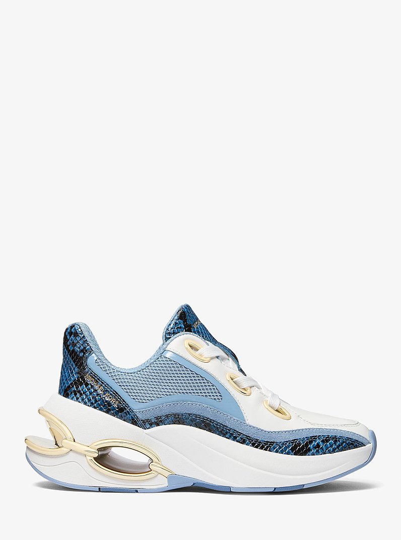 Toni Mixed-Media Trainer in CHAMBRAY | Michael Kors