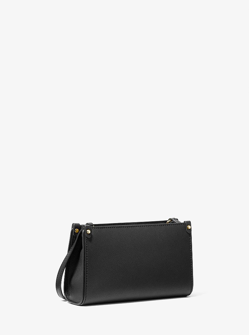 Petit sac &agrave; bandouli&egrave;re Maple en cuir saffiano in NOIR | Michael Kors