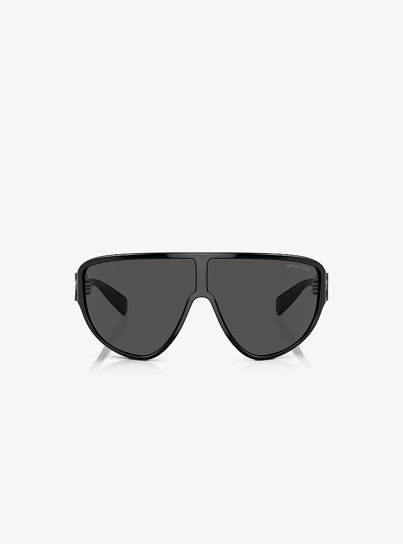 Shield-Sonnenbrille Empire in SCHWARZ | Michael Kors