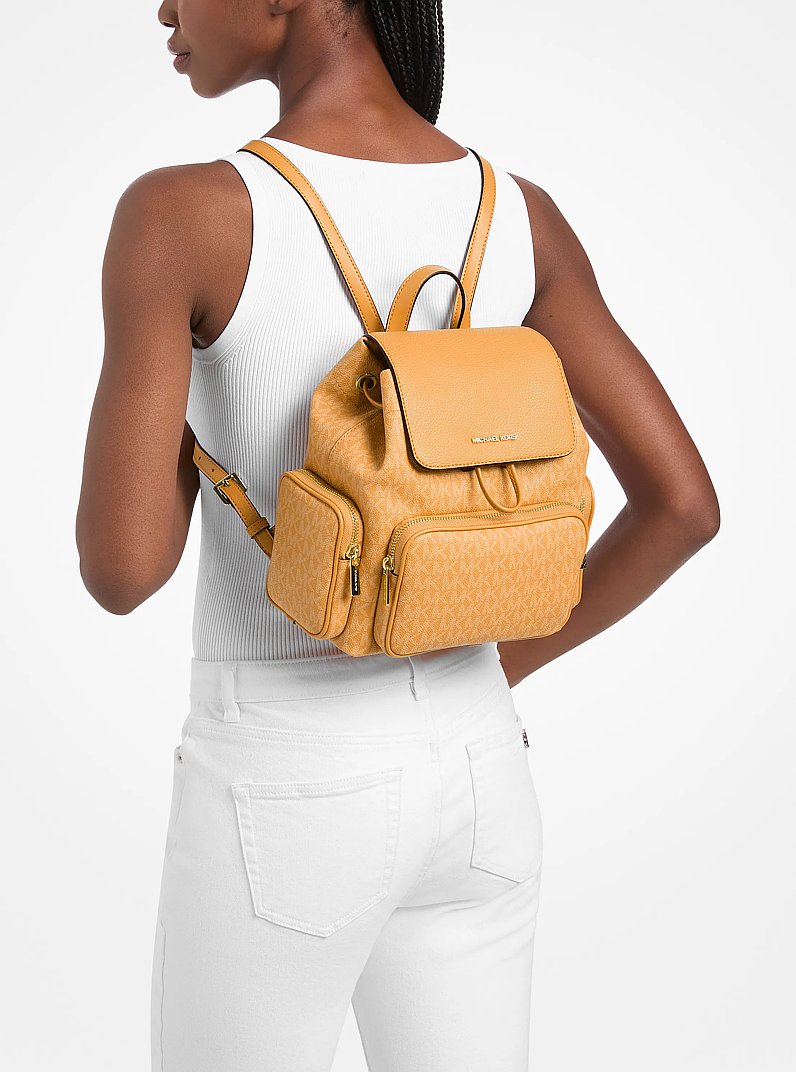 Petit sac &agrave; dos cargo Merritt &agrave; logo Signature in ORANGE ECLATANT | Michael Kors