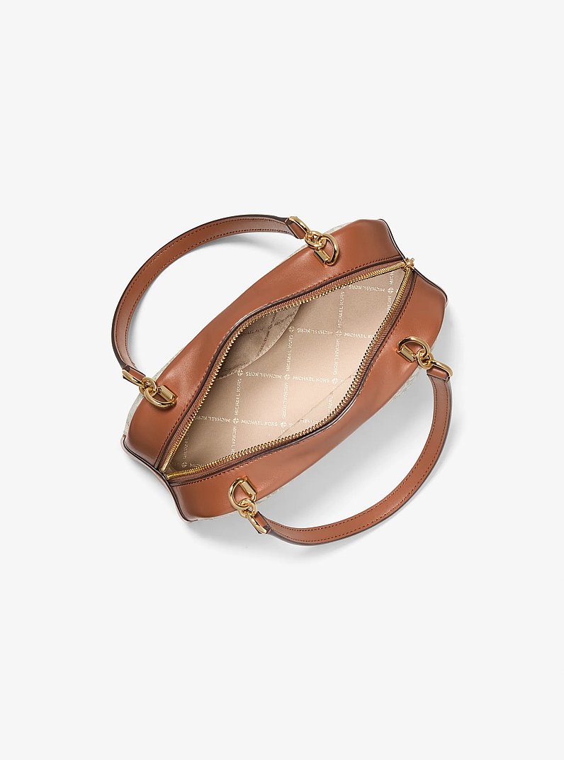Cecily Small Signature Logo Shoulder Bag in VAINILLA | Michael Kors