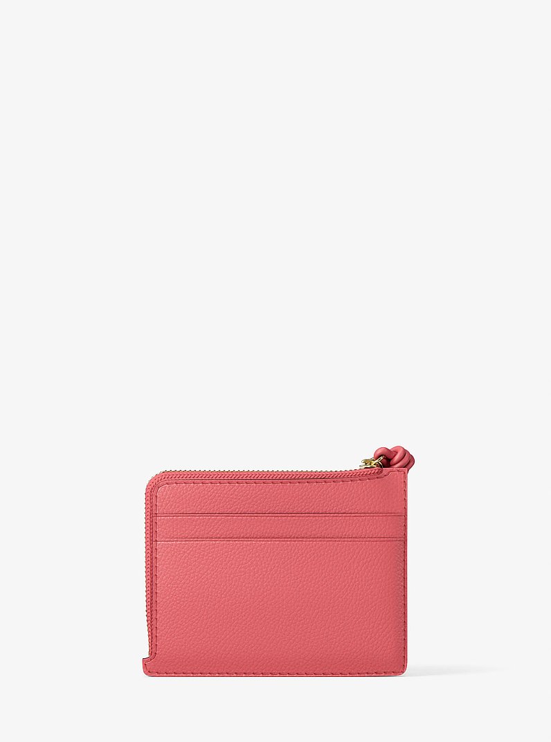 Jet Set Small Pebbled Leather Card Case Wristlet in LT BRY SBT | Michael Kors