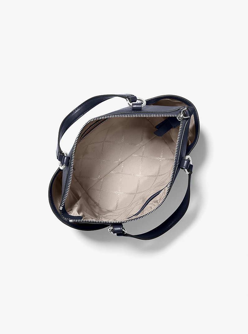 Sullivan Small Saffiano Leather Top-Zip Tote Bag