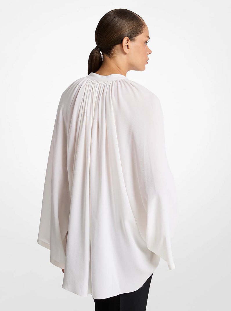 Silk Georgette Blouse in OPTIC WHITE | Michael Kors