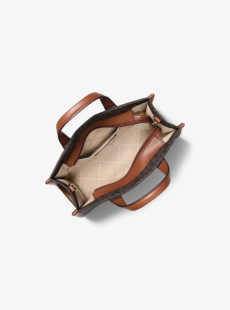 Messenger-Tasche Gigi Small mit Signature-Logomuster in BRAUN/LUGGAGE | Michael Kors