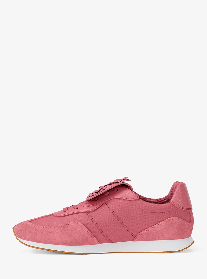 Essex Embellished Nylon Trainer in CARNATION | Michael Kors