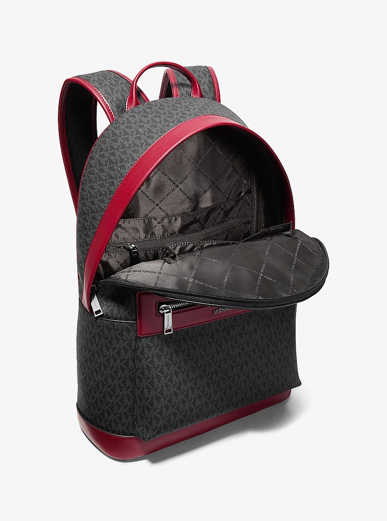 Jet Set Signature Logo Backpack in BLACK | Michael Kors