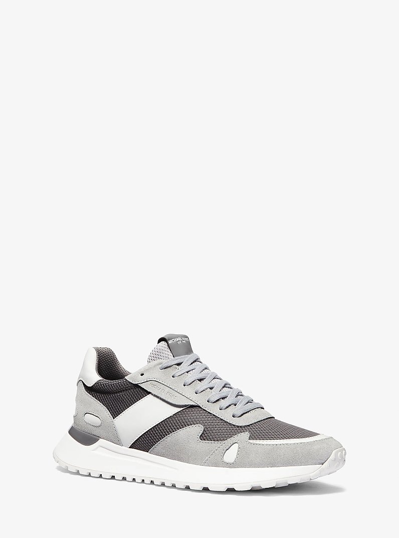 Miles Suede and Mesh Trainer in HEATHER GREY | Michael Kors