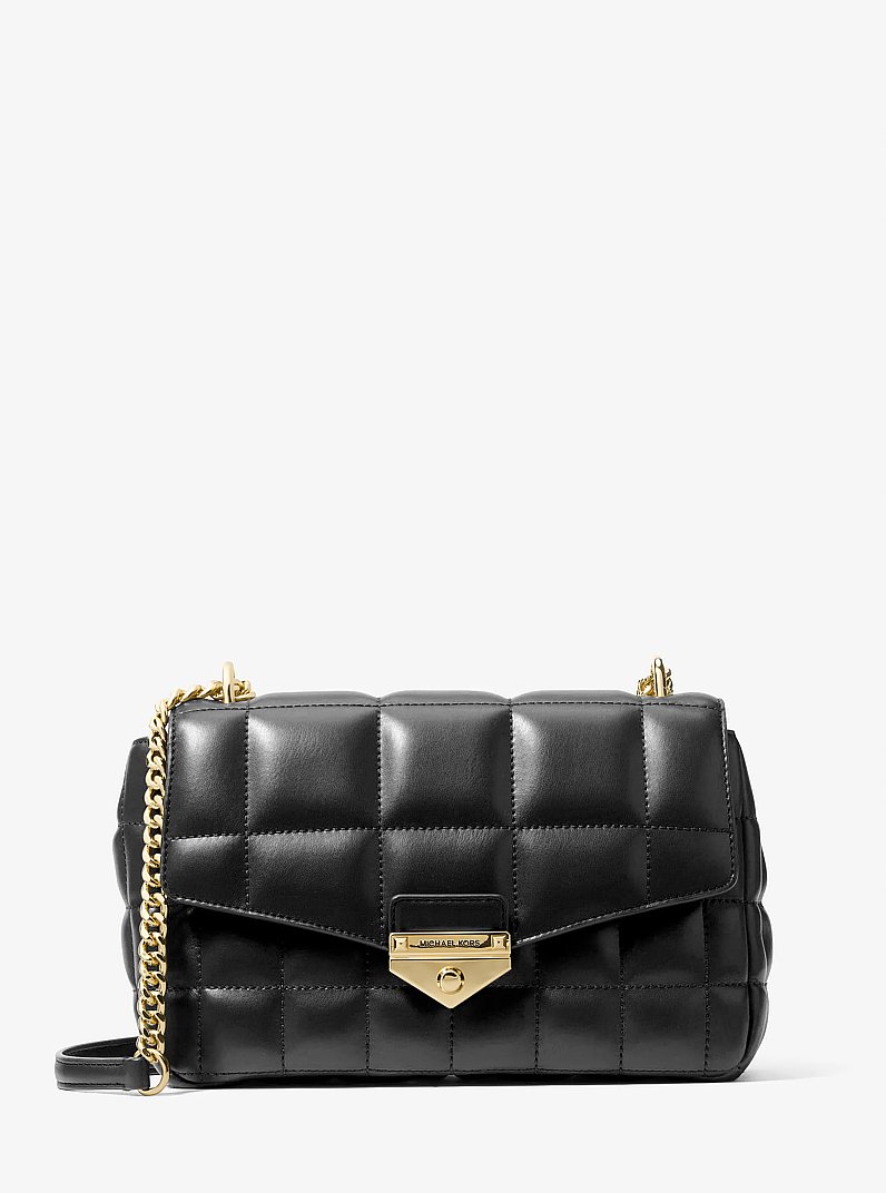 Soho Large Quilted Shoulder Bag in BLACK | Michael Kors