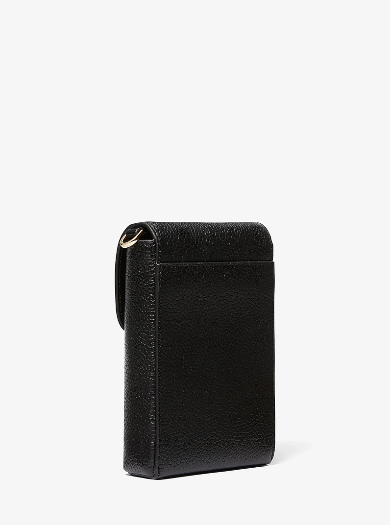Jet Set Small Pebbled Leather Chain-Link Smartphone Crossbody Bag