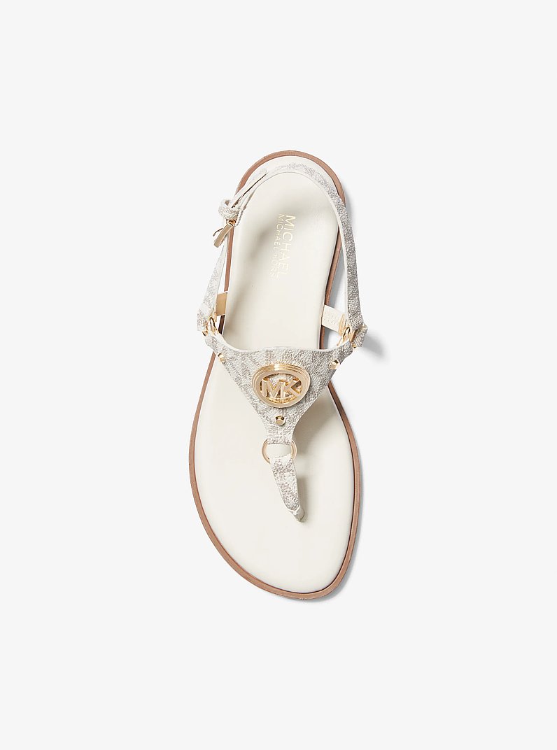 Casey Signature Logo Sandal in VANILLA | Michael Kors