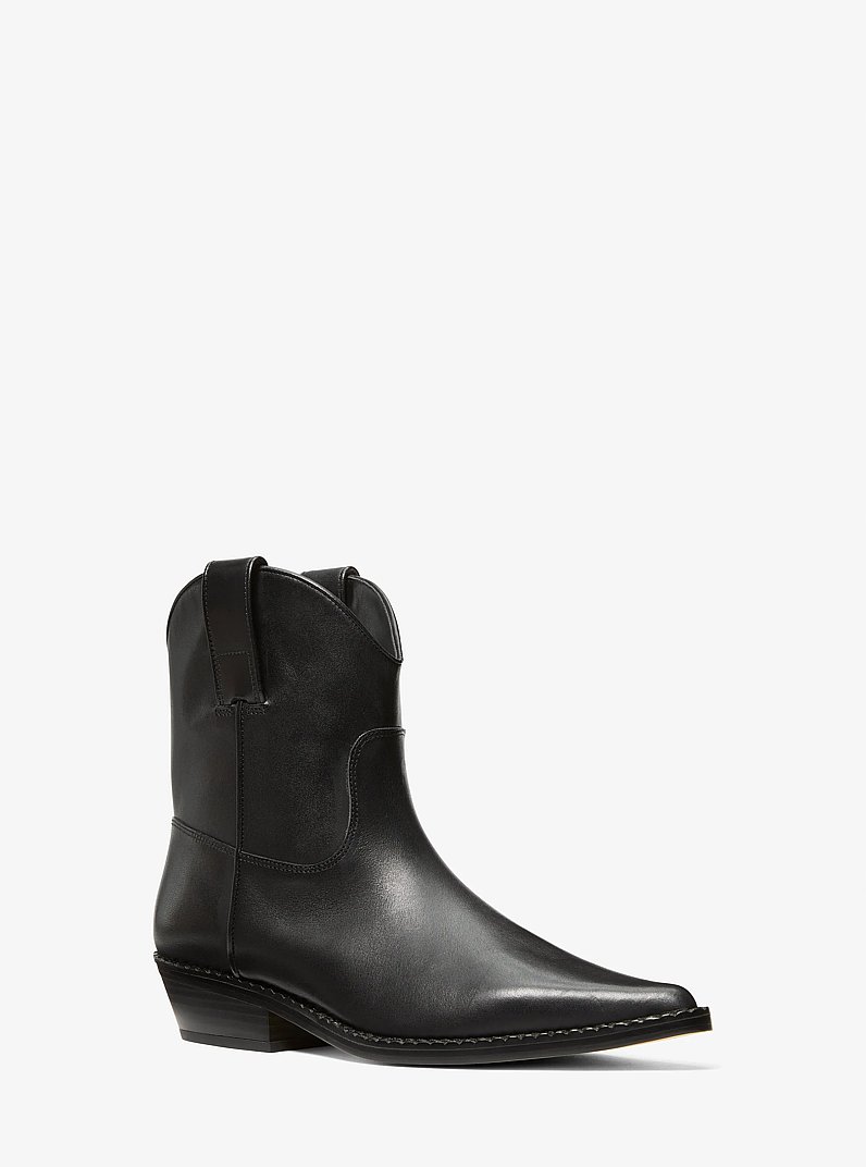 Noemie Leather Boot in BLACK | Michael Kors