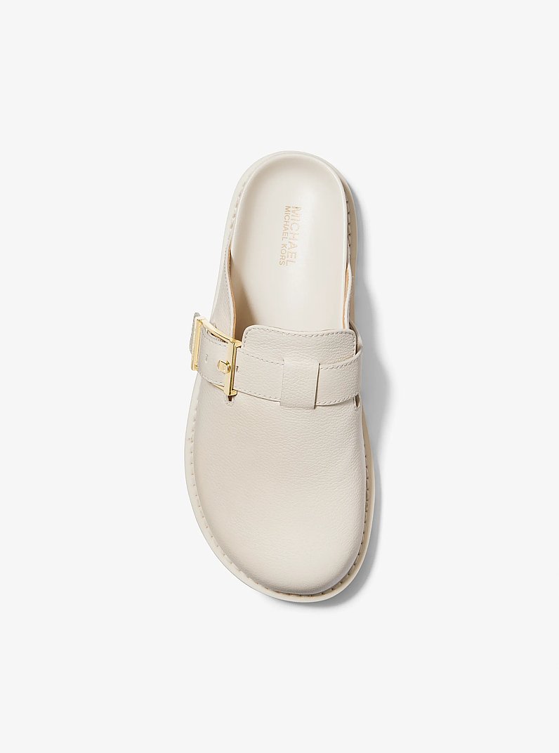 Easton Leather Clog in LT CREAM | Michael Kors