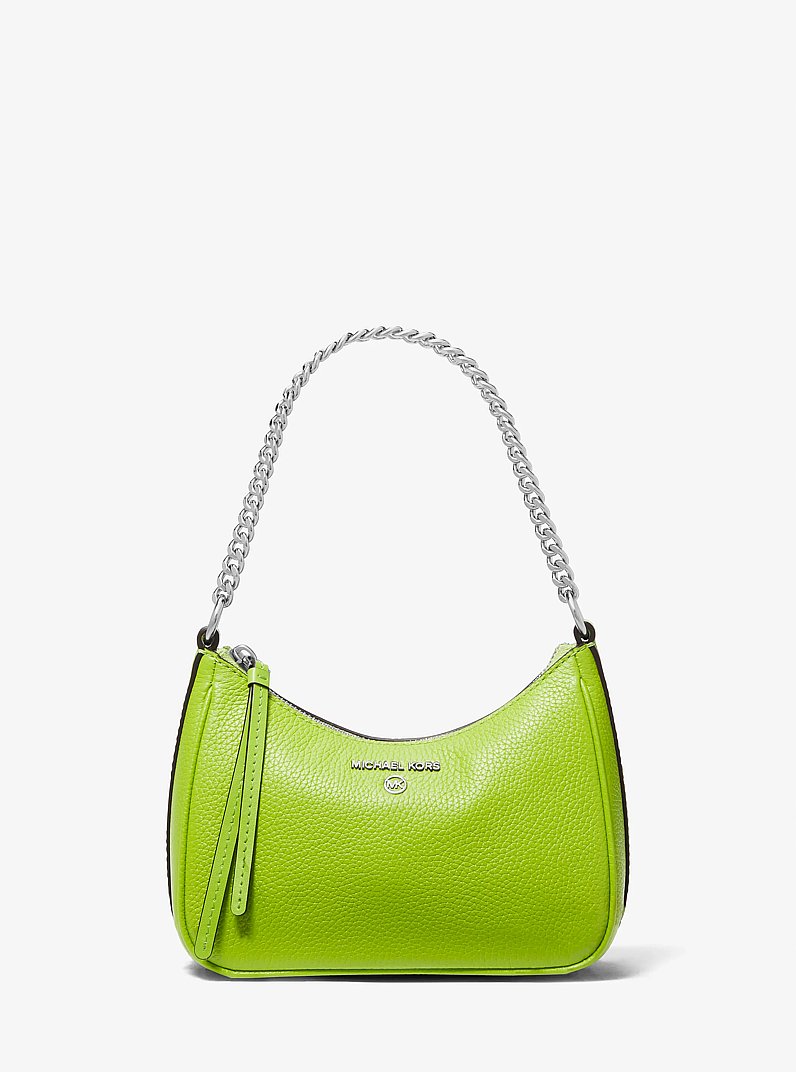 Jet Set Charm Small Leather Pochette in PEAR | Michael Kors