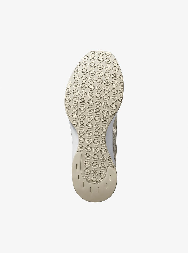 Thea Mixed-Media Trainer in VANILLA | Michael Kors