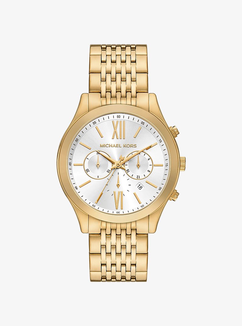 Oversized Aspyn Gold-Tone Watch in GOLD | Michael Kors