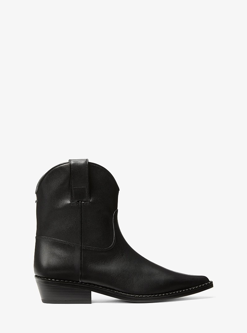 Noemie Leather Boot in BLACK | Michael Kors