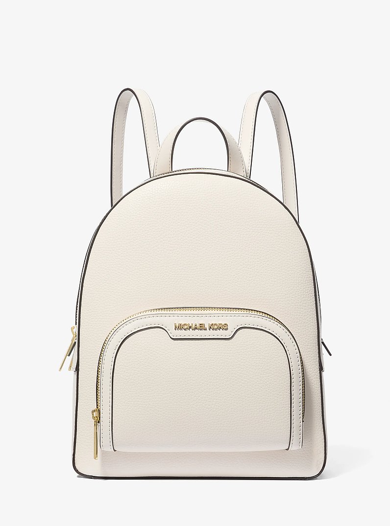 Jaycee Medium Pebbled Leather Backpack in LT CREAM | Michael Kors