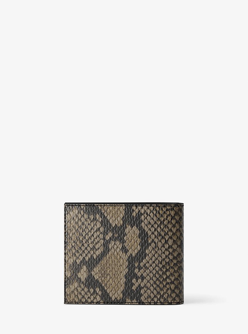 Billetera Cyrus con relieve de serpiente con monedero in MADERA FLOTANTE | Michael Kors