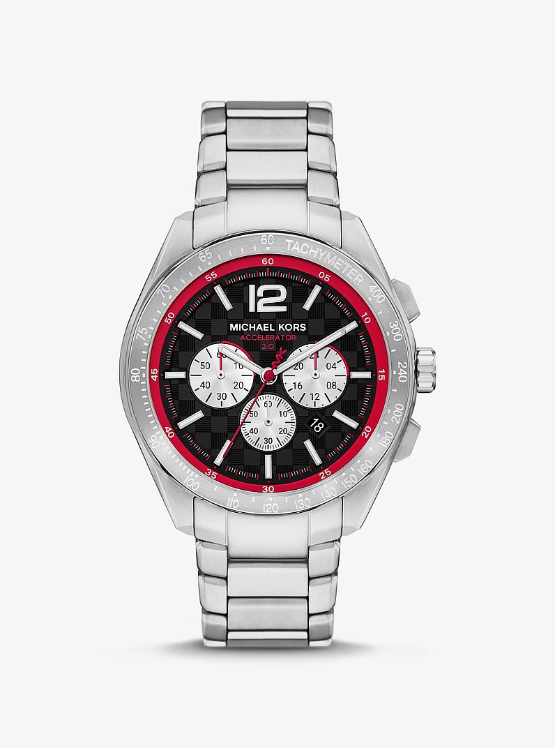 Oversized Accelerator 2.0 Silver-Tone Watch in SILVER | Michael Kors