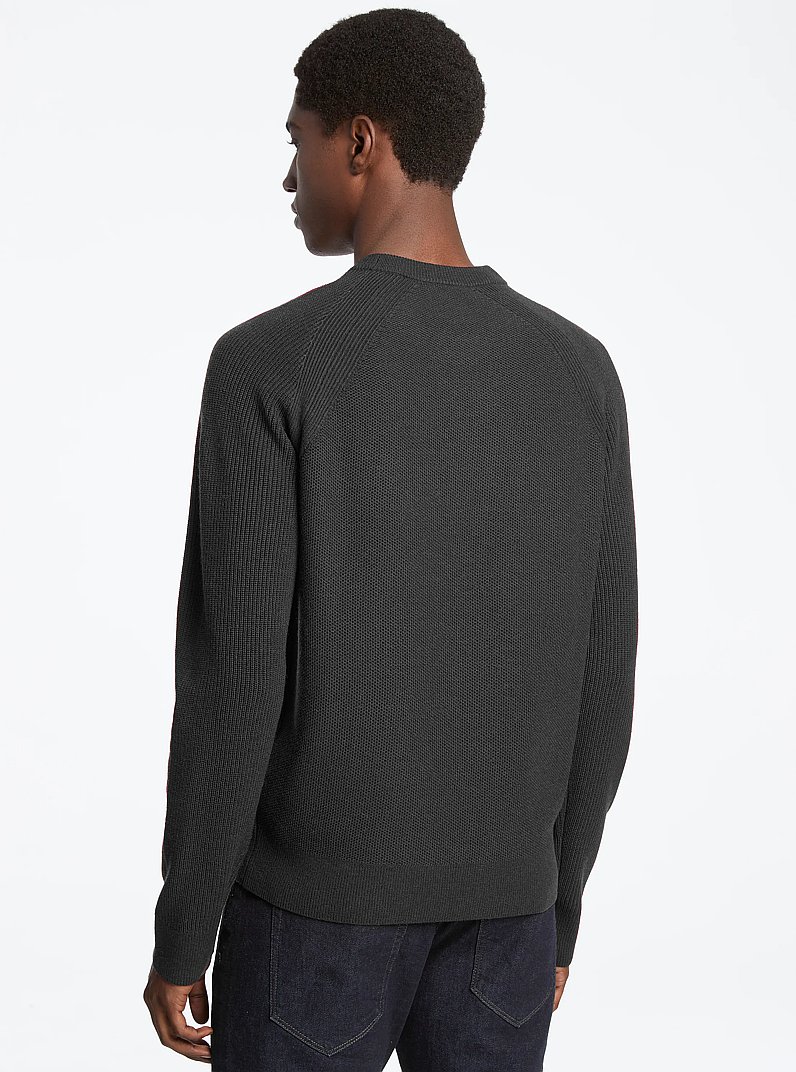 Chandail &agrave; encolure ras-de-cou en m&eacute;lange de laine in NOIR | Michael Kors