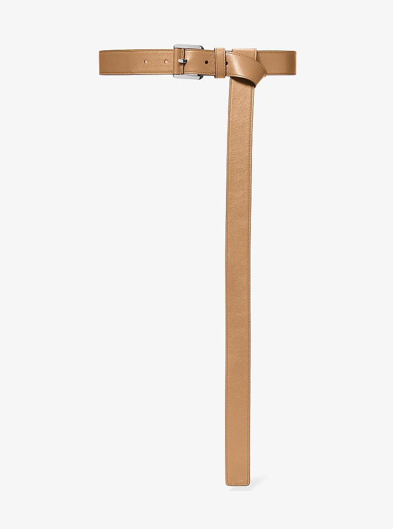 Jodi Leather Belt in PEANUT | Michael Kors