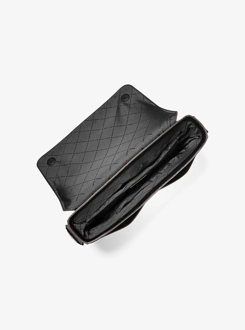 Pacey Embellished Signature Logo Messenger Bag in BLACK COMBO | Michael Kors