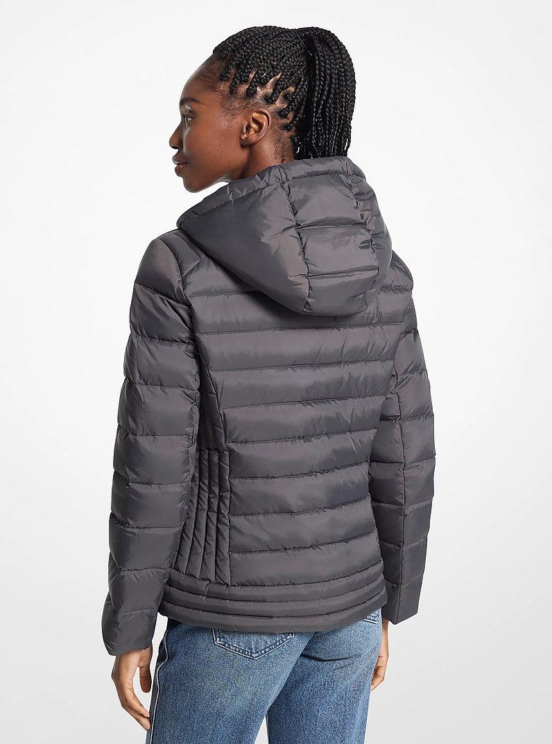 Hooded Puffer Jacket in CHARCOAL | Michael Kors