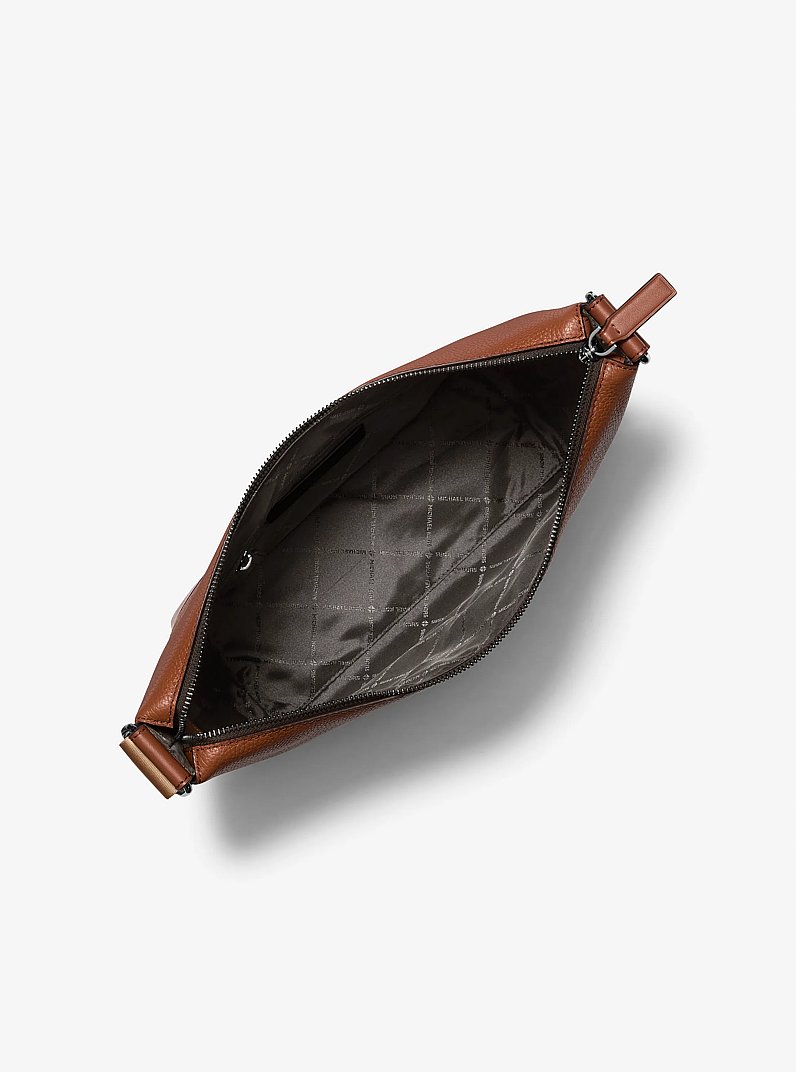 Cooper Pebbled Leather Crescent Bag in LUGGAGE | Michael Kors
