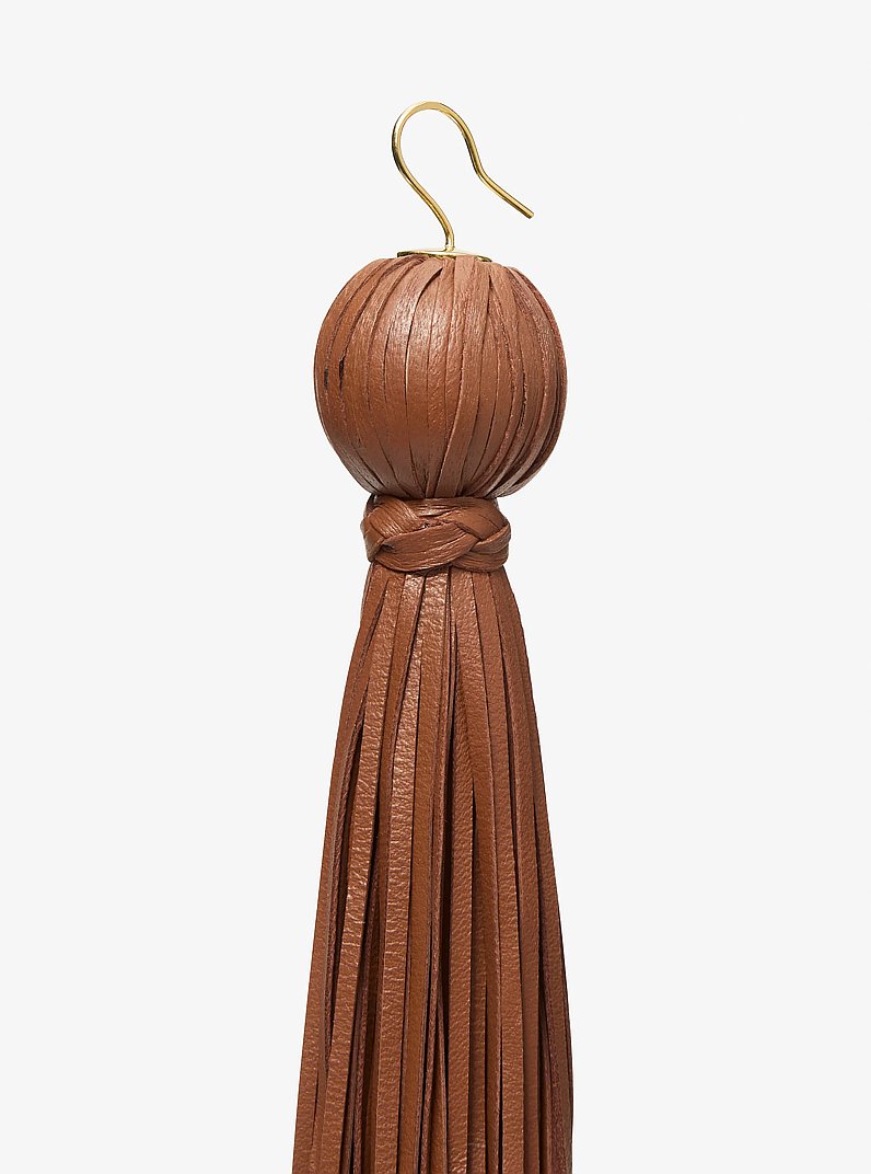 Tassel Leather Earrings in BRANCH | Michael Kors