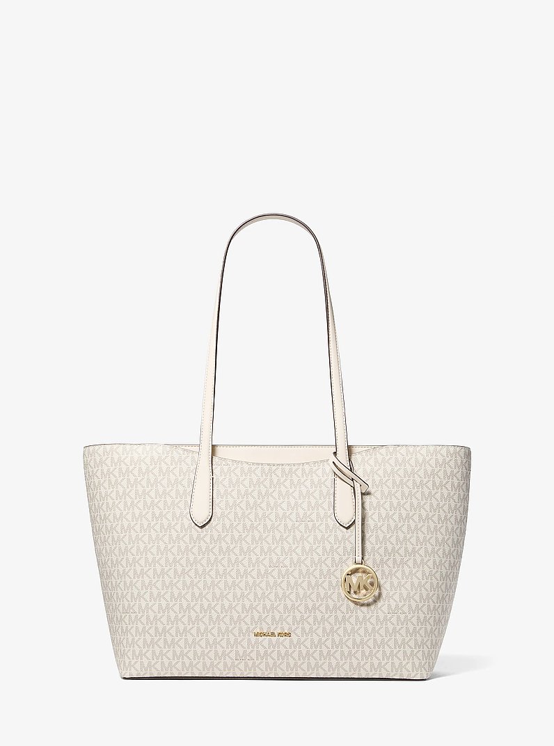 Arden Large Signature Logo Tote Bag in LT CRM MULTI | Michael Kors