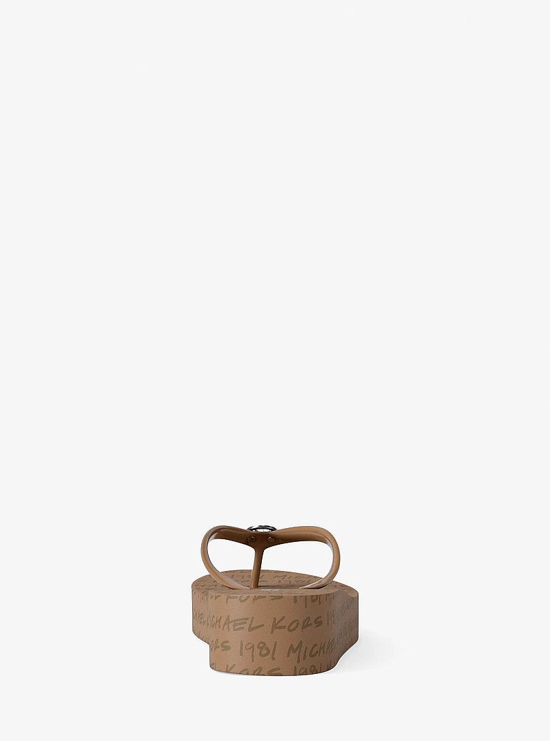 Bedford Logo Flip Flop in CAMEL | Michael Kors