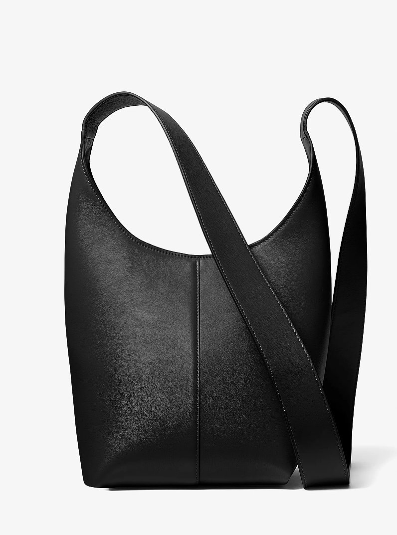 Borsa hobo Dede mini in pelle in NERO | Michael Kors