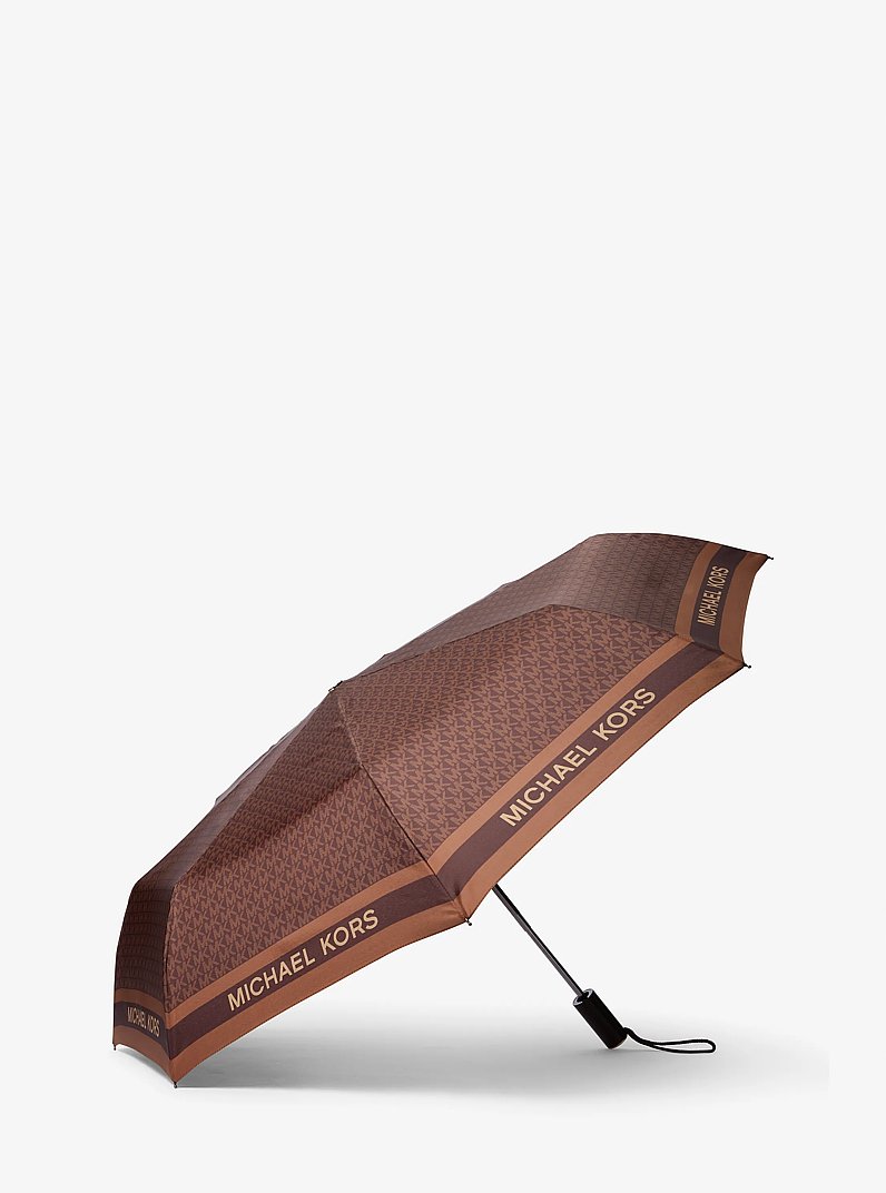 Parapluie &agrave; logo in BRUN | Michael Kors