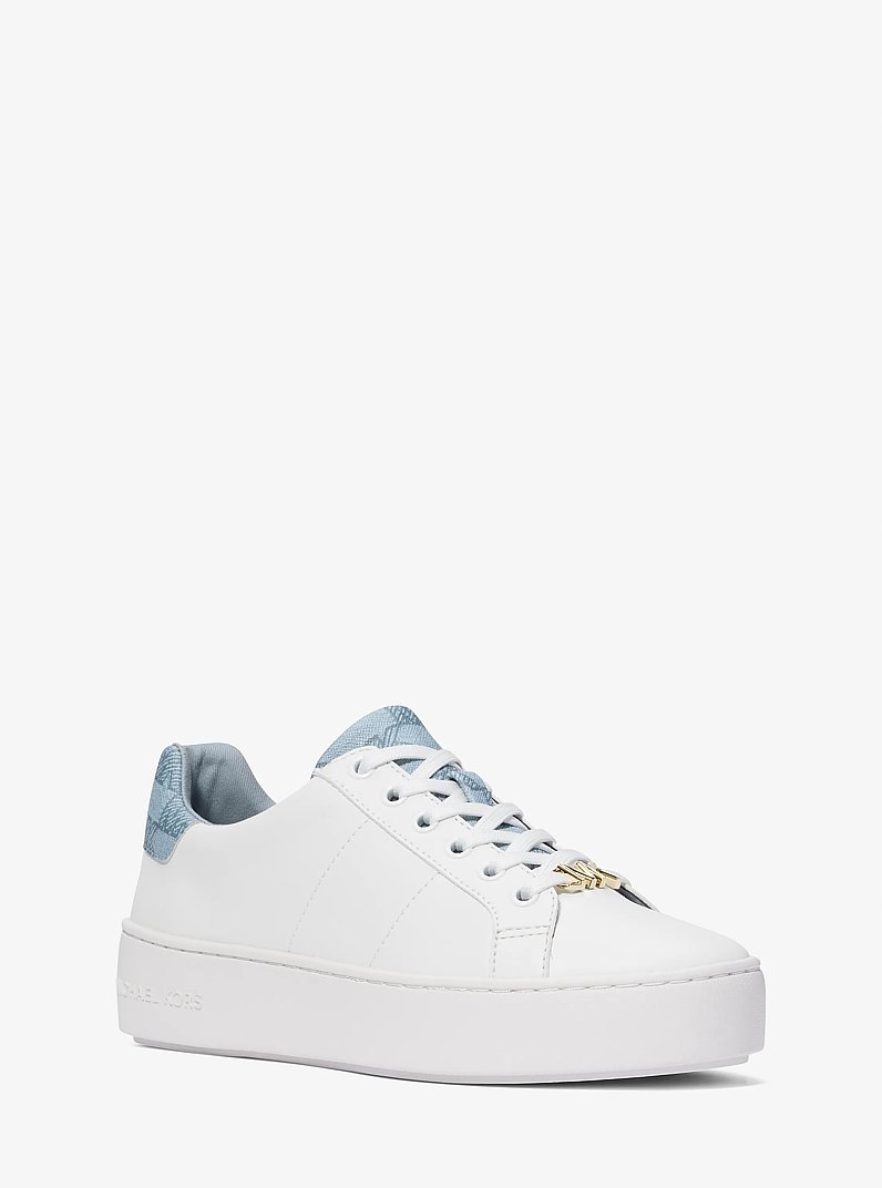 Poppy Logo Trim Sneaker in PALE BLUE | Michael Kors