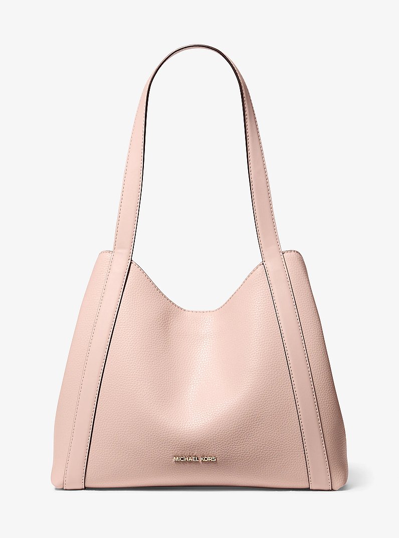 Rosemary Large Pebbled Leather Shoulder Bag in SOFT PINK | Michael Kors
