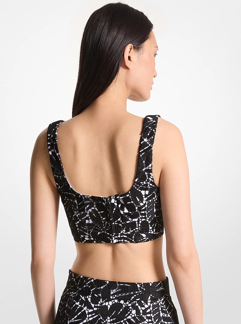 Palm Lace Bralette Top in BLACK | Michael Kors