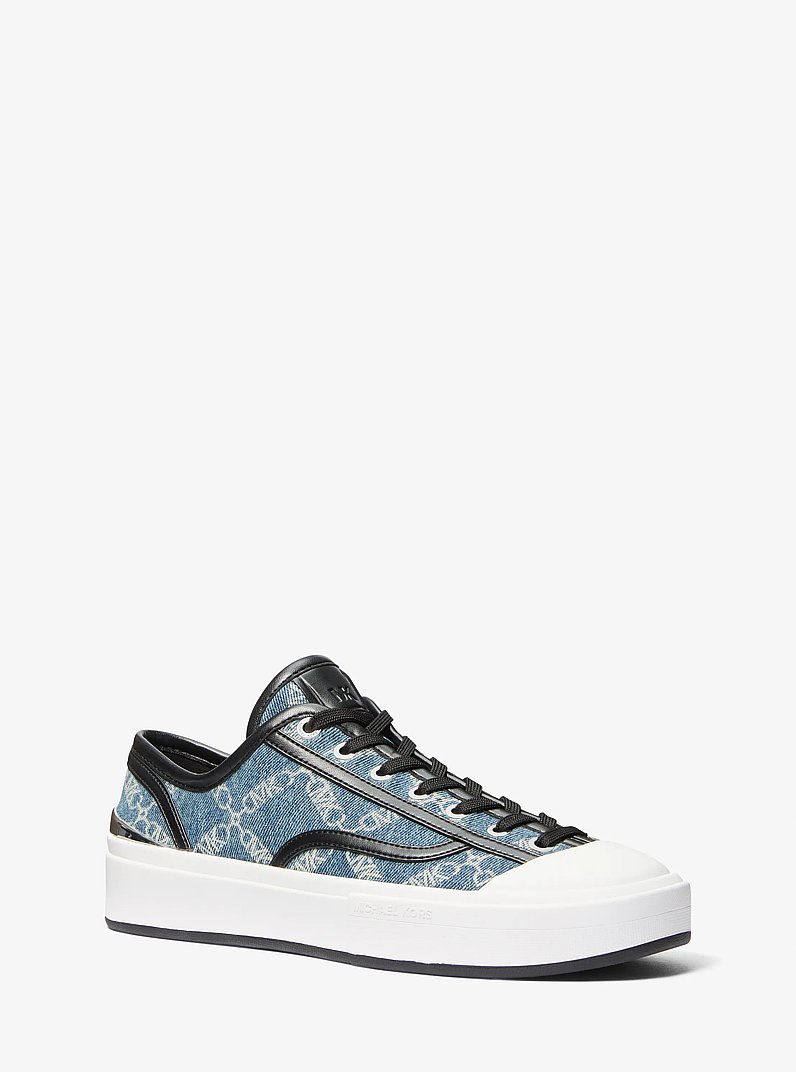 Jude Empire Diamond Jacquard Denim Sneaker in UNION WASH | Michael Kors