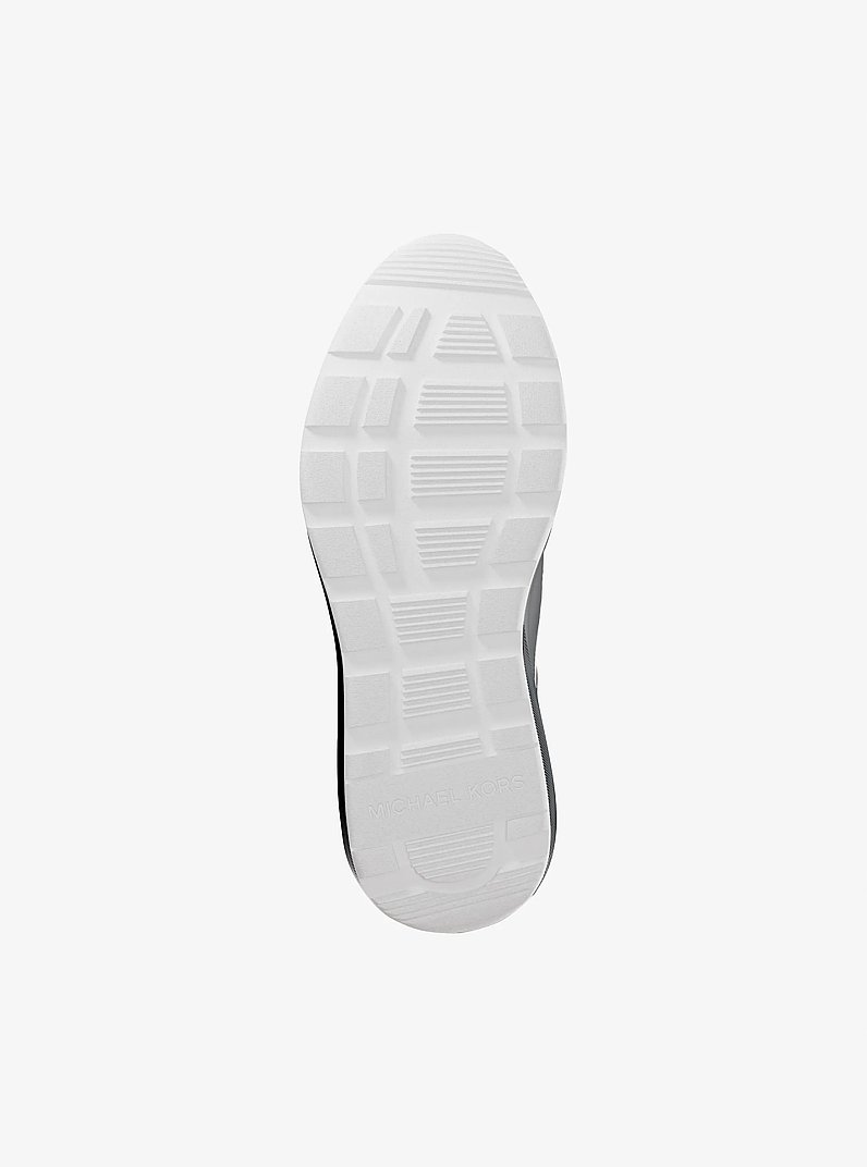 Trevor Leather and Mesh Trainer in BLACK/WHITE | Michael Kors
