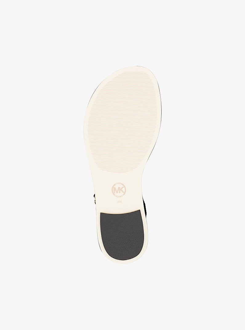 Mallory T-Strap Sandal in BLACK | Michael Kors