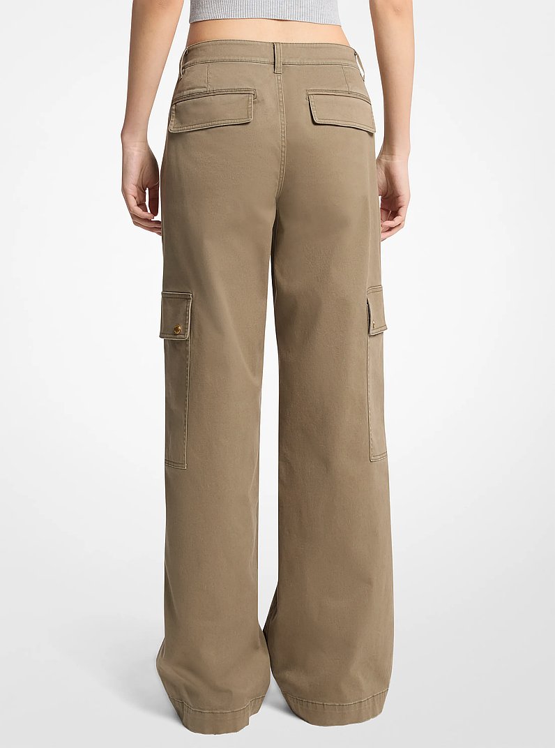 Cargohose aus Stretch-Baumwolle in SAFARIGR&Uuml;N | Michael Kors