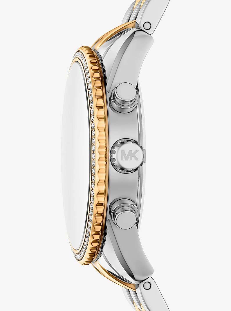 Zweifarbige Armbanduhr Bryant mit Pav&eacute; in ZWEIFARBIG | Michael Kors