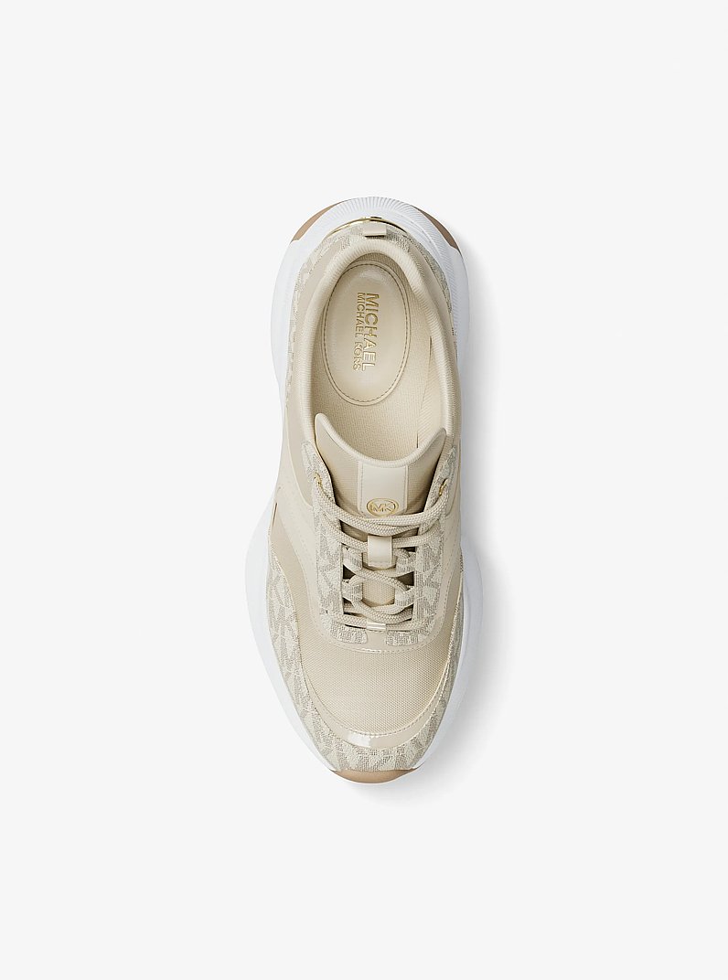 Kaia Signature Logo Trainer in VANILLA COMBO | Michael Kors