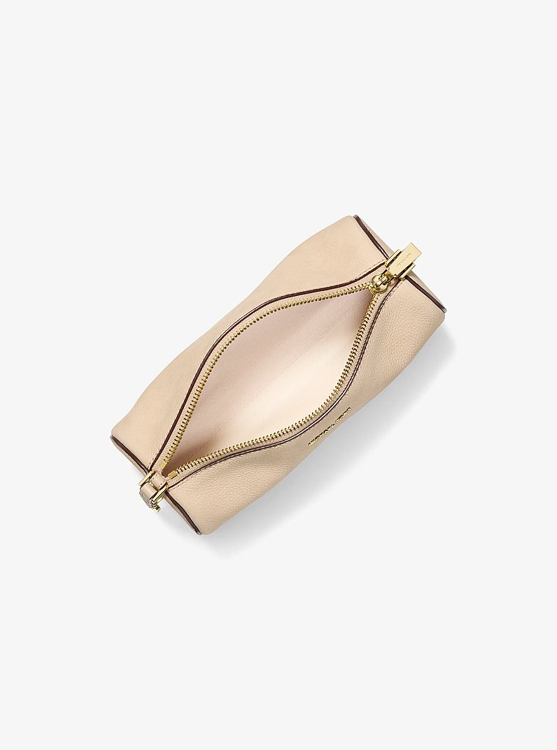 Izzy Small Nubuck Barrel Pochette in KHAKI | Michael Kors